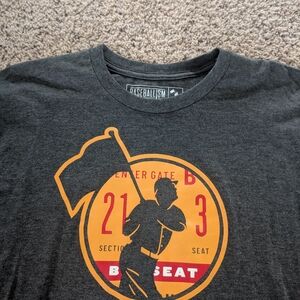 Baseballism Heather Gray Graphic T-Shirt for Men